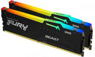 Kingston 64GB 6000MHz DDR5 CL40 DIMM Kit of 2x32GB FURY Beast RGB Intel XMP - KF560C40BBAK2-64