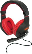 KONIX - DRAKKAR PC Skald 7.1 Fejhallgató Vezetékes Gaming Stereo Mikrofon, Fekete-Piros