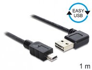 Delock EASY-USB 2.0 -A apa hajlított > USB 2.0 mini apa kábel, 1 m