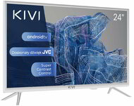 KIVI 24" 24H750NW - HD, Google Android TV, White, 1366x768, 60 Hz, Sound by JVC, 2x5W, 21 kWh/1000h , BT5, HDMI ports 3, 24 months