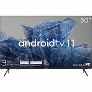 KIVI 50' UHD, Android TV 11, Black, 3840x2160, 60 Hz, Sound by JVC, 2x12W, 70 kWh/1000h , BT5.1, HDMI ports 4, 24 months