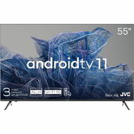 KIVI 55' UHD, Android TV 11, Black, 3840x2160, 60 Hz, Sound by JVC, 2x12W, 83 kWh/1000h , BT5.1, HDMI ports 4, 24 months