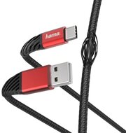 Hama 187218 "Extreme" 1,5m USB Type-C fekete-piros adatkábel