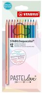 Stabilo aquacolor Pastellove 12 db-os színes ceruza készlet