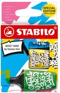 Stabilo BOSS MINI by Snooze One 3 db-os (zöld/sárga/kék) szövegkiemelő készlet