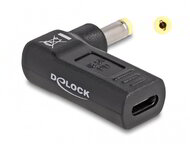 Delock Laptop töltőkábel adapter USB Type-C anya - HP 7,4 x 5,0 mm apa 90 fokban hajlított