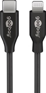 Apple Lightning 8 pin USB C 3.1 gyorstöltő kábel 1m fekete 87W GOOBAY(39445)