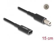 Delock Laptop töltőkábel adapterkábel USB Type-C anya - Dell 7,4 x 5,0 mm apa ott 15 cm