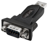 LogiLink USB 2.0 adapter, USB-A/M DB9/M (RS232), Win 11, fekete