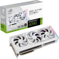 Asus GeForce RTX 4090 24GB GDDR6X ROG Strix White OC Edition 2xHDMI 3xDP - ROG-STRIX-RTX4090-O24G WHITE