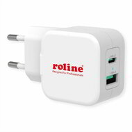 ROLINE USB Fali töltő, 2 Portos, 1x QC3.0 A + 1x C (PD), 20W
