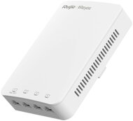 Reyee AC1300 Dual Band gigabit wall plate AP, 4 front LAN ports, including 1 sta - RG-RAP1200(P)