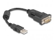Delock Adapter USB 2.0 A-típusú - 1 x soros RS-232 D-Sub 9 tűs apa ferrit maggal 0,25 m
