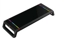 Conceptronic Monitor állvány - THORNE01B (állítható RGB, 4x USB2.0, beépített fiók, összecsukható, Max.: 10kg, fekete)