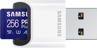 Samsung MicroSD kártya - 256GB MB-MD256SB/WW (PRO PLUS kártyaolvasóval, R180/W130, adapter, 256GB)