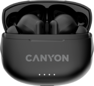 CANYON CNS-TWS8B TWS-8, Bluetooth headset, with microphone, with ENC, BT V5.3 JL 6976D4, Frequence Response:20Hz-20kHz, battery EarBud 40mAh*2+Charging Case 470mAh, type-C cable length 0.24m, Size: 59*48.8*25.5mm, 0.041kg, Black