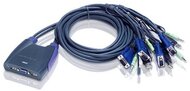 ATEN KVMP Switch USB, VGA/Audio Cable, 4 port, 1,8m