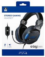 BigBen V3 PS4/PC sztereo fekete gamer headset