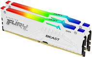 Kingston 32GB 5600MHz DDR5 FURY Beast White RGB Intel XMP Kit 2x16GB CL40 DIMM - KF556C40BWAK2-32