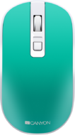 CANYON CNS-CMSW18A_EU MW-18, 2.4GHz Wireless Rechargeable Mouse with Pixart sensor, 4keys, Silent switch for right/left keys,Add NTC DPI: 800/1200/1600, Max. usage 50 hours for one time full charged, 300mAh Li-poly battery,, Aquamarine, cable length 0.56m