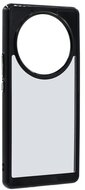 Műanyag telefonvédő (szilikon keret, közepesen ütésálló, átlátszó hátlap) FEKETE
