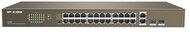 IP-COM Switch - F1026F (24 port 100Mbps + 2 port 1Gbps SFP; 1U fém ház, rackbe szerelhető)