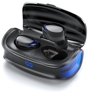DEVIA JOY A9 bluetooth fülhallgató SZTEREO (v5.0, TWS, mikrofon, zajszűrő, LED kijelző + töltőtok) FEKETE