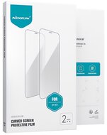 NILLKIN képernyővédő üveg 2db (3D, full cover, tokbarát, ujjlenyomatmentes, 0.33mm, 9H) FEKETE - OnePlus 11 5G