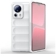 Szilikon telefonvédő (közepesen ütésálló, kamera védelem, 3D minta) FEHÉR Xiaomi 13 Lite