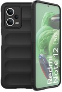 Szilikon telefonvédő (közepesen ütésálló, kamera védelem, 3D minta) FEKETE - Xiaomi Poco X5 5G / Xiaomi Redmi Note 12 5G