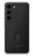 SAMSUNG műanyag telefonvédő (közepesen ütésálló, cserélhető átlátszó + bankkártya tartó hátlap) FEKETE Samsung Galaxy S23 (SM-S911)