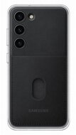 SAMSUNG műanyag telefonvédő (közepesen ütésálló, cserélhető átlátszó + bankkártya tartó hátlap) FEKETE Samsung Galaxy S23 Plus (SM-S916)