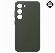 SAMSUNG műanyag telefonvédő (valódi bőr hátlap) ZÖLD Samsung Galaxy S23 Plus (SM-S916)
