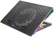 Vertux Notebook hűtőpad - ARCTIC (Max.: 17", állítható, 22dB, 18cm venti, 8000rpm, 2xUSB 3.0, RGB LED, fekete)