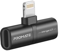Promate Átalakító - IHINGE LT (2in1, Lightning adapter, fekete)