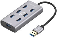 Promate USB Hub - EZHUB 7 (USB-A 7in1 HUB, 7xUSB 3.0, adapter, szürke)