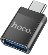 HOCO UA17 adapter (USB - Type-C aljzat, OTG, adatátvitel és töltés) FEKETE