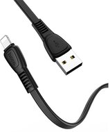 HOCO X40 adatkábel és töltő (USB - Lightning 8pin, 100cm, törésgátló, lapos kábel) FEKETE