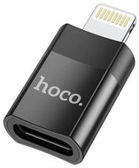 HOCO UA17 adapter (Type-C aljzat - lightning 8pin, adatátvitel és töltés) FEKETE