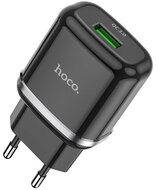 HOCO N3 hálózati töltő USB aljzat (5V / 3000 mA, 18W, QC 3.0, gyorstöltés támogatás) FEKETE