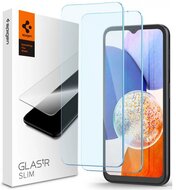 SPIGEN SLIM képernyővédő üveg 2db (2.5D, extra karcálló, tokbarát, ultravékony, 0.2mm, 9H) ÁTLÁTSZÓ - Samsung Galaxy A14 4G (SM-A145) / Samsung Galaxy A14 5G (SM-A146)