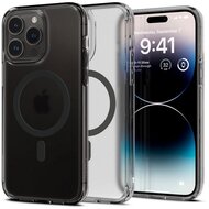 SPIGEN ULTRA HYBRID MAG műanyag telefonvédő (közepesen ütésálló, légpárnás keret, Magsafe kompatibilis) FEKETE - Apple iPhone 14 Pro