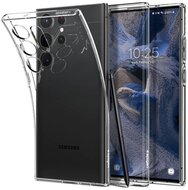 SPIGEN LIQUID CRYSTAL szilikon telefonvédő (közepesen ütésálló, légpárnás sarok) ÁTLÁTSZÓ - Samsung Galaxy S23 Ultra (SM-S918)