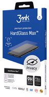 3MK HARD GLASS MAX PRIVACY képernyővédő üveg (3D full cover, íves, betekintés elleni védelem, 0.3mm, 9H) FEKETE Apple iPhone 7,8, SE
