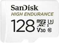 SanDisk Micro SDXC kártya - 128GB High Endurance (100 MB/s, Class 10 U3, V30) + adapter