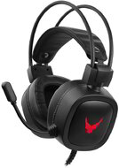 VARR sztereó gaming fejhallgató, VH-6020, over-ear headset, LED háttérvilágítás, jack, USB, fekete