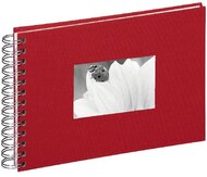 Pagna 24x17cm fehér lapos spirálos piros fotóalbum