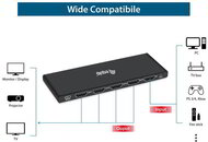 Equip HDMI Video-Splitter - 332717 (4 port, HDMI2.0, 3D, 4K/60Hz, HDR/HDCP Ready, fekete)