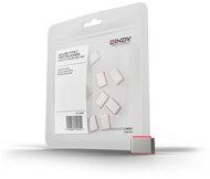 LINDY Dugó biztonsági USB C, rózsaszín (10db/csomag)
