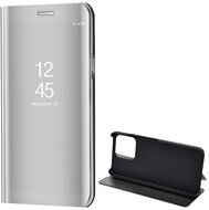 Tok álló (aktív FLIP, oldalra nyíló, asztali tartó funkció, tükrös felület, Mirror View Case) EZÜST Honor 70 Lite 5G Honor X6 (2022) Honor X8 5G